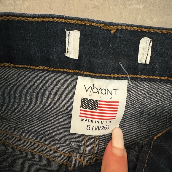 Vibrant Women’s Flare Dark Wash Jeans - Picture 2 of 6